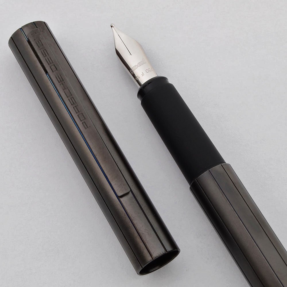 極美品 Titanium Porsche design p3125 Porsche Design P3125 Slimline Fountain Pen (Made by Pelikan